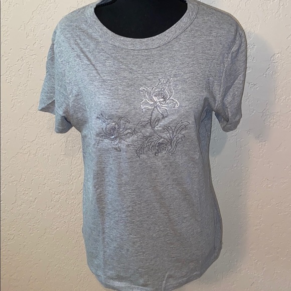 NWT fossil Gray flower t-shirt - Picture 1 of 6